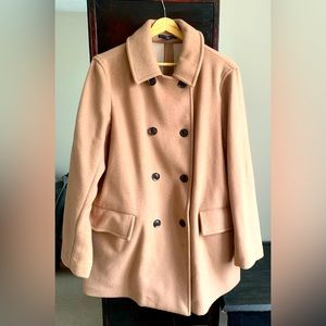 Gap beige pea coat. Size large.